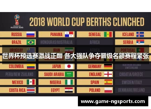 世界杯预选赛激战正酣 各大强队争夺晋级名额赛程紧张