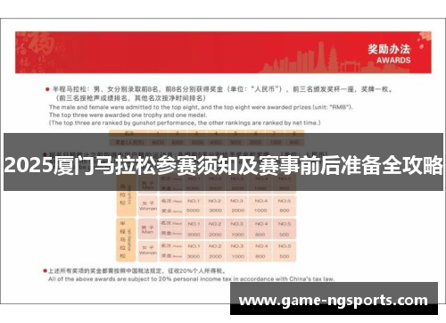 2025厦门马拉松参赛须知及赛事前后准备全攻略